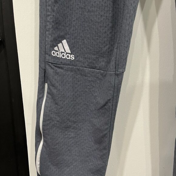 Adidas Team Squad Climalite Gray Sweatpants Zippered Size Medium - Picture 2 of 6